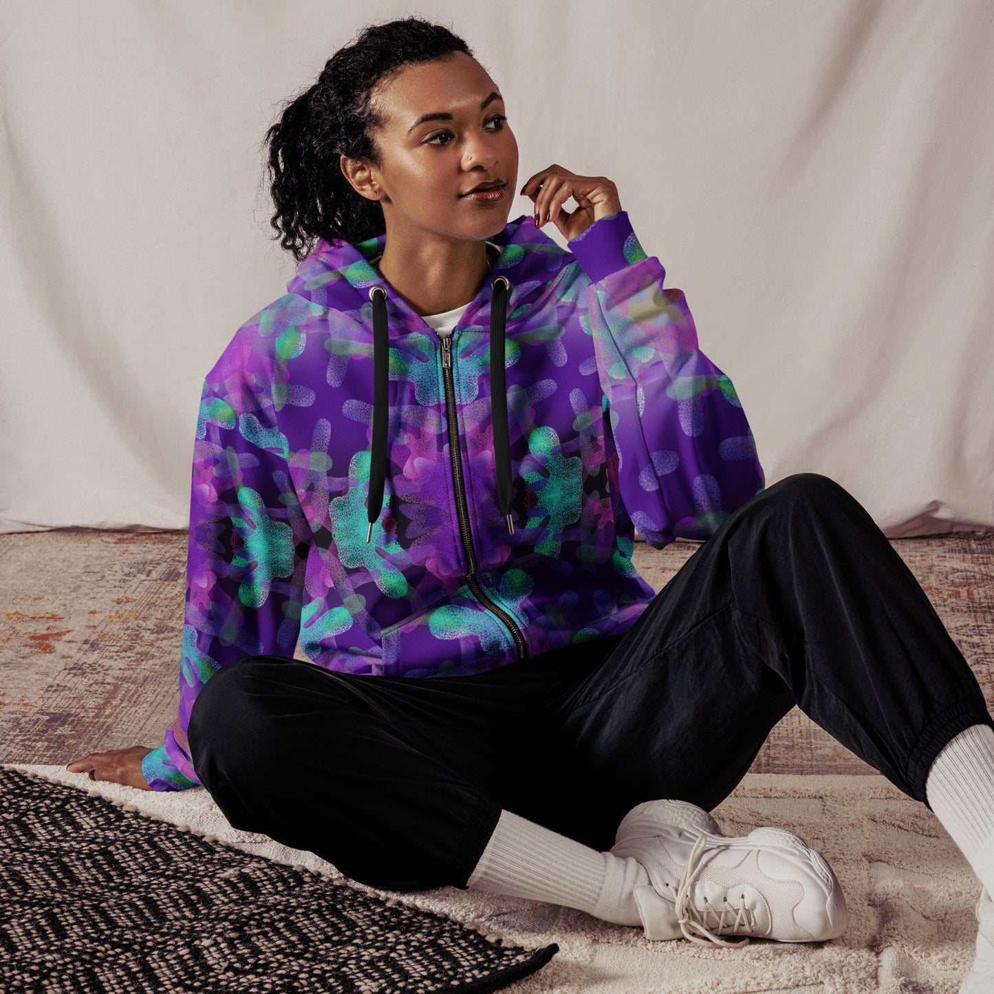 Psychedelic zip hoodie