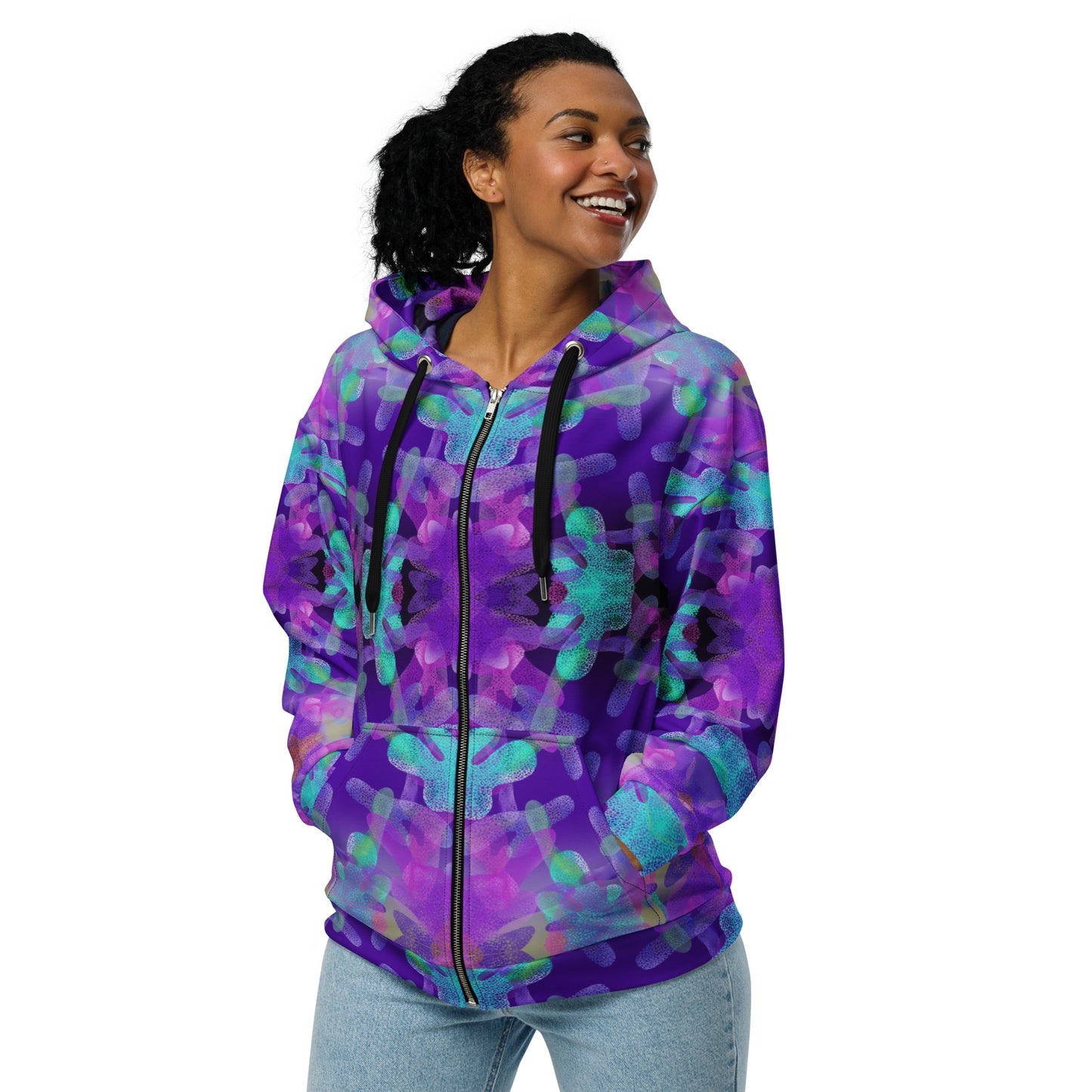 Psychedelic zip hoodie