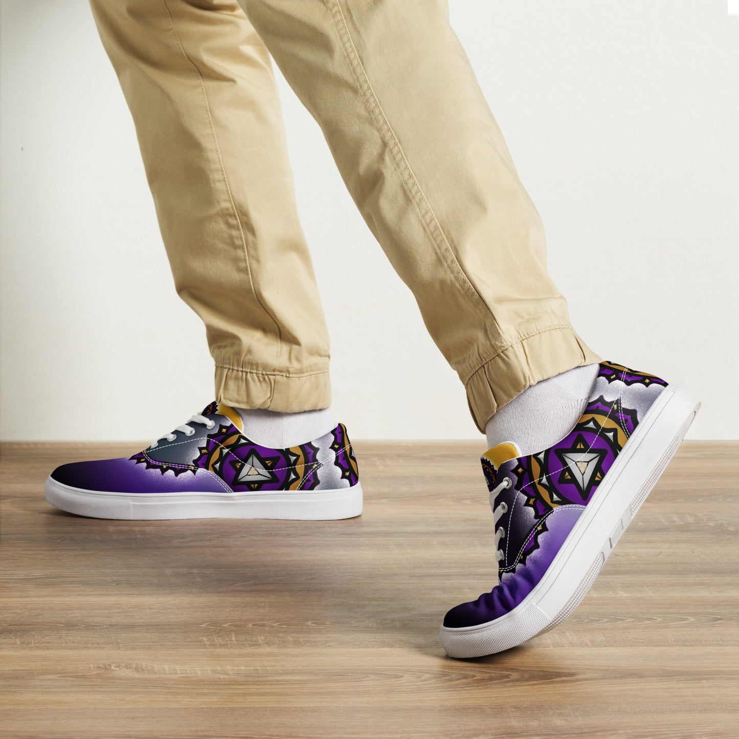 9th Chakra - Men’s lace-up canvas shoes