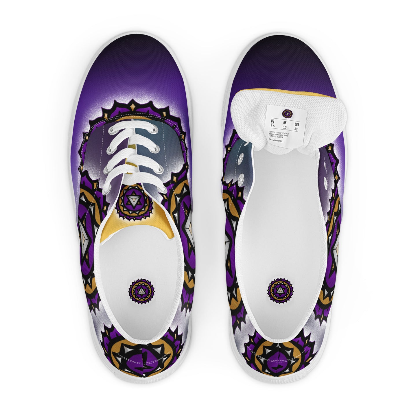 9th Chakra - Men’s lace-up canvas shoes