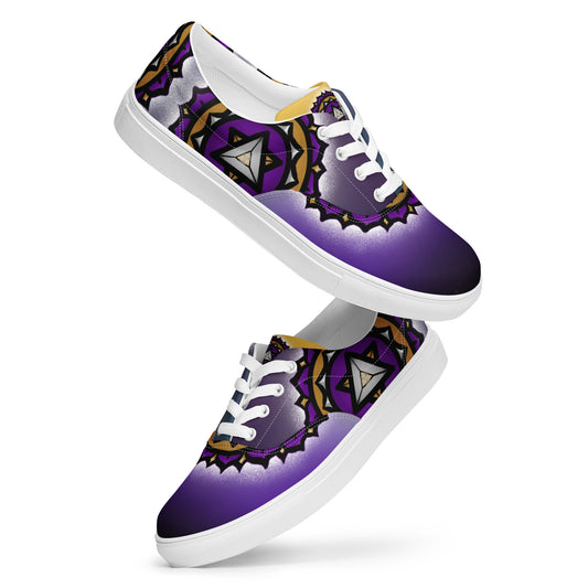 9th Chakra - Men’s lace-up canvas shoes