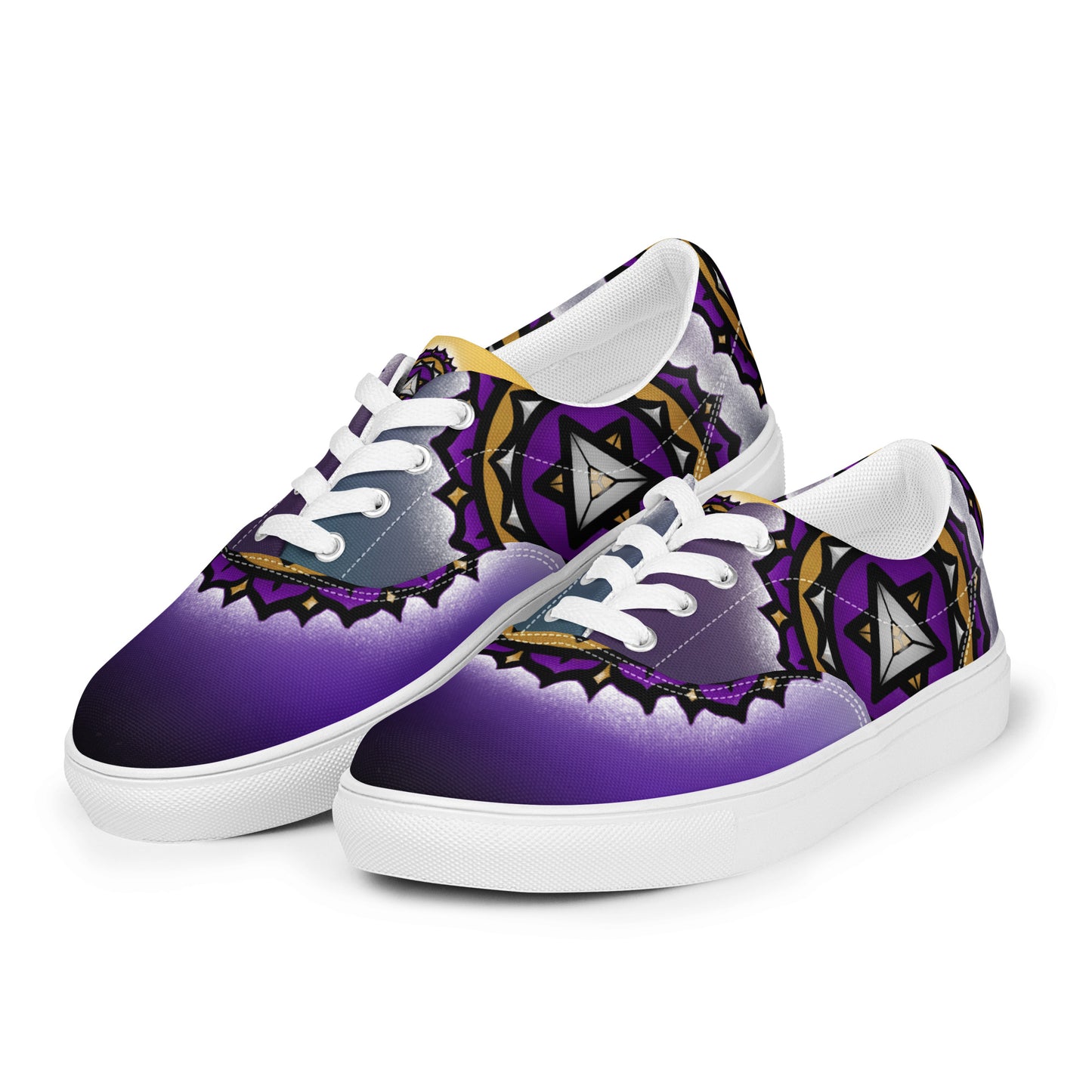 9th Chakra - Men’s lace-up canvas shoes