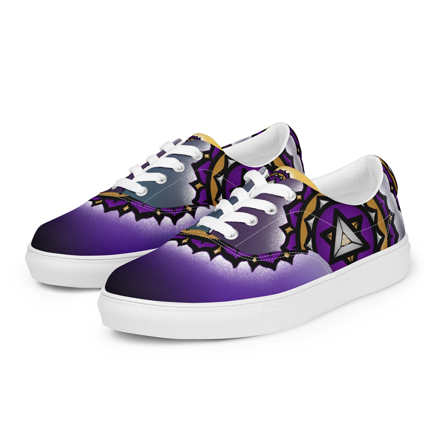 9th Chakra - Men’s lace-up canvas shoes