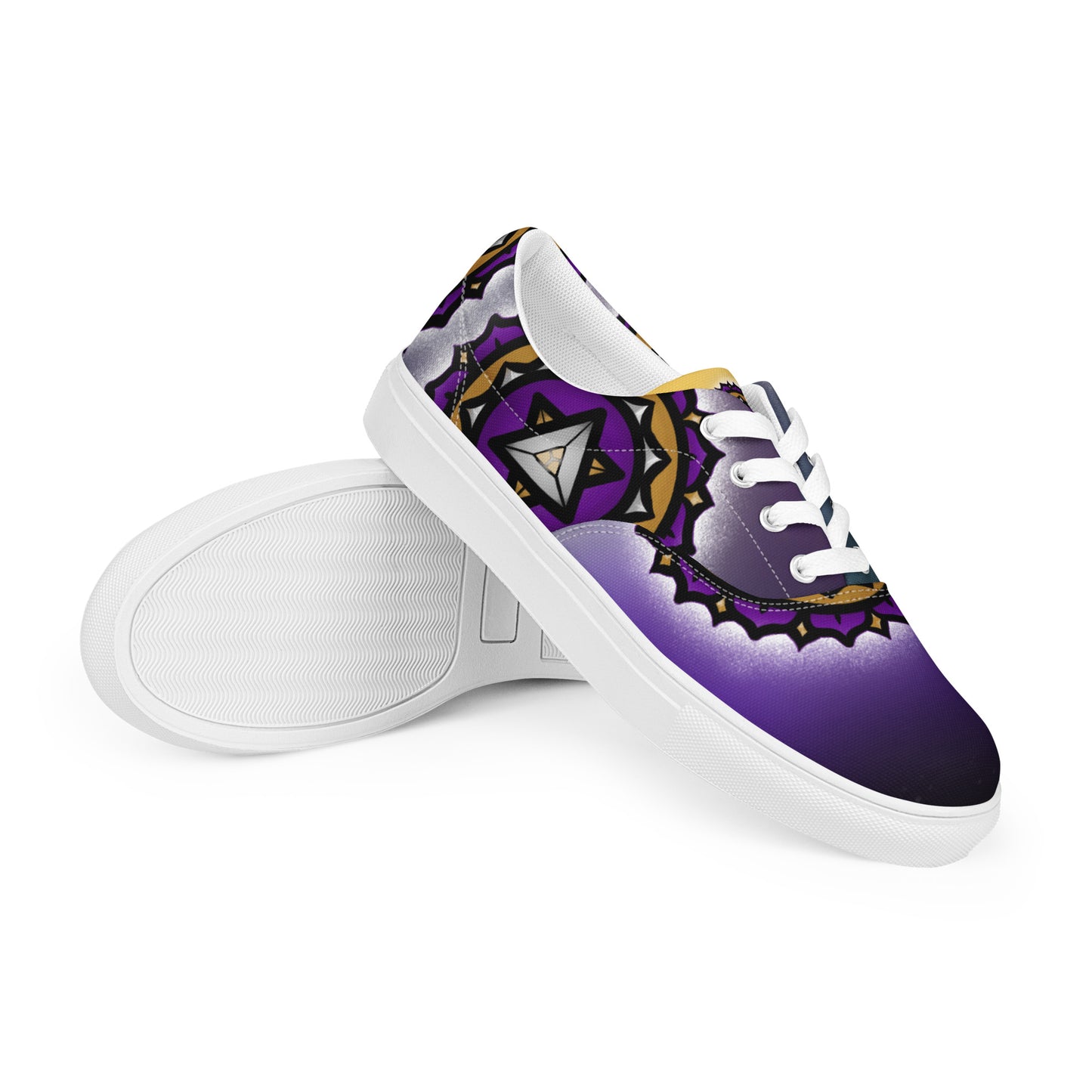 9th Chakra - Men’s lace-up canvas shoes