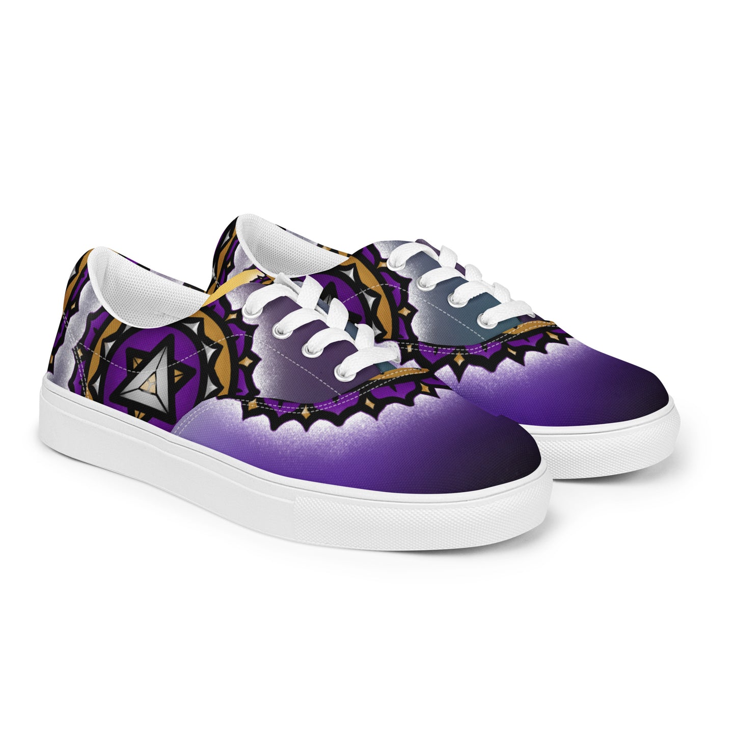 9th Chakra - Men’s lace-up canvas shoes