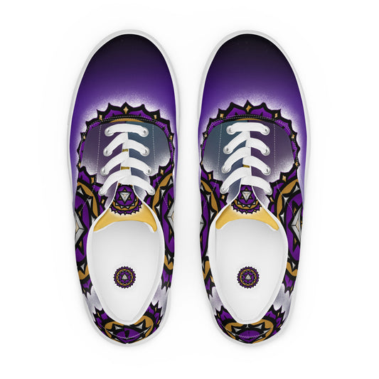 9th Chakra - Men’s lace-up canvas shoes